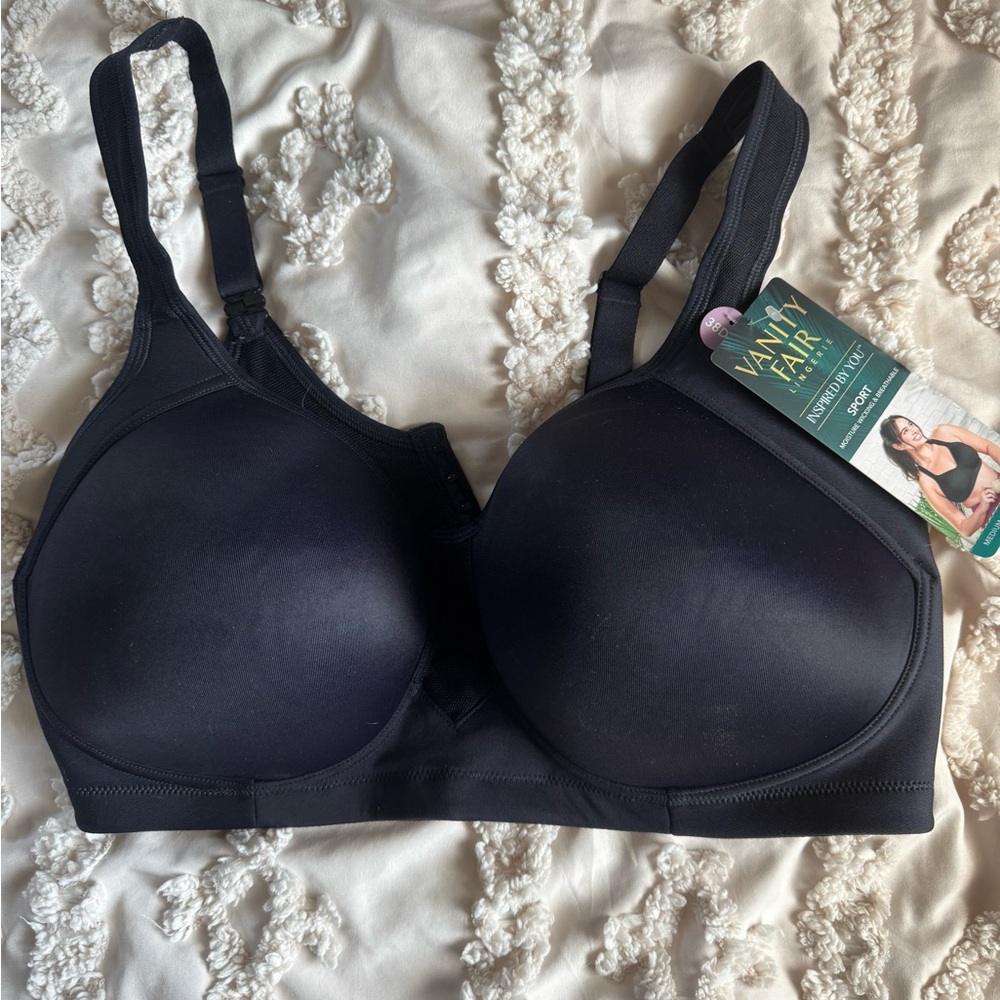 Vanity Fair Women's sports bra Black NWT